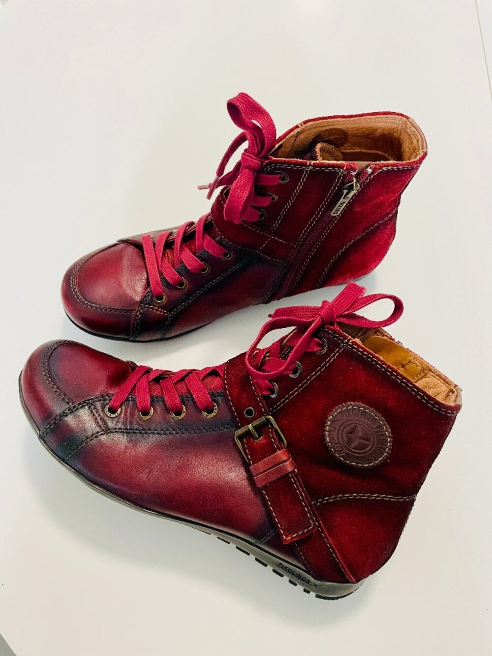 Pikolinos High-Top Leather Sneakers/Booties in Arcilla (Clay)